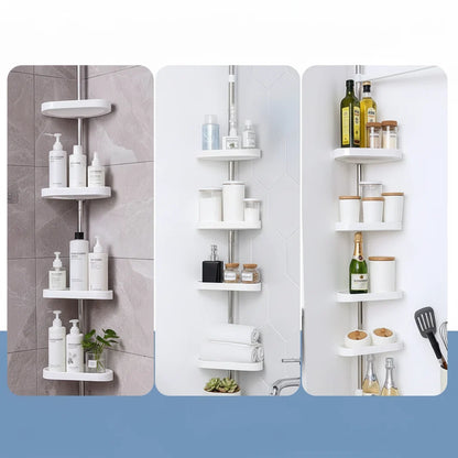 Shower Shelf Tension Pole Adjustable Corner