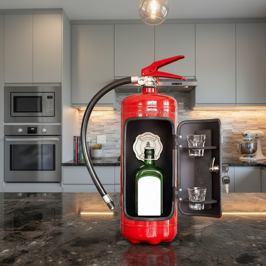 Bar Cabinet Industrial Handmade Metal Fire