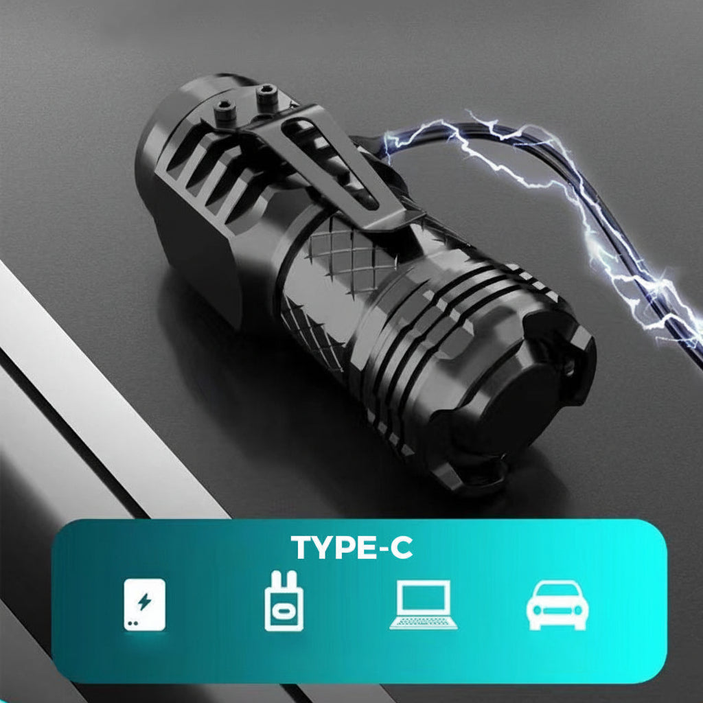 Mini Flashlight LED Compact Rechargeable
