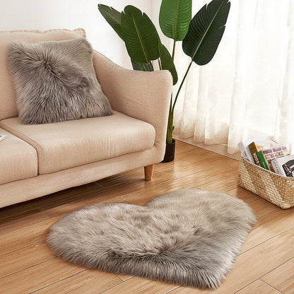Area Rug Heart Shaped Plush Acrylic Indoor