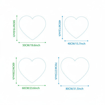 Area Rug Heart Shaped Plush Acrylic Indoor