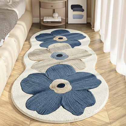Area Rug Floral Irregular Soft Bedroom Floor