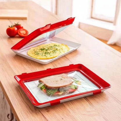 Food Storage Tray Reusable Elastic Seal