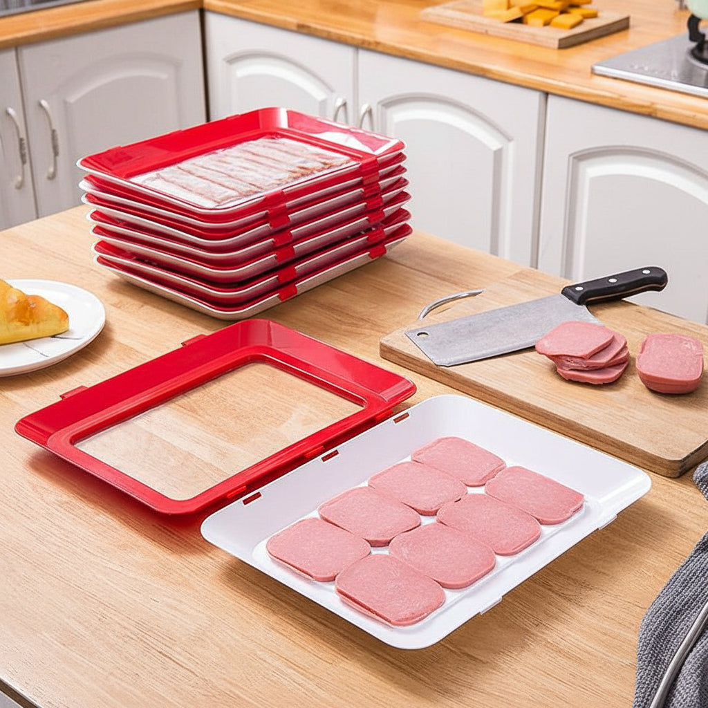 Food Storage Tray Reusable Elastic Seal