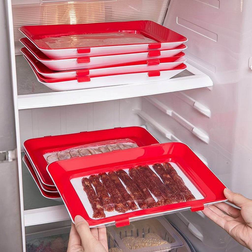 Food Storage Tray Reusable Elastic Seal