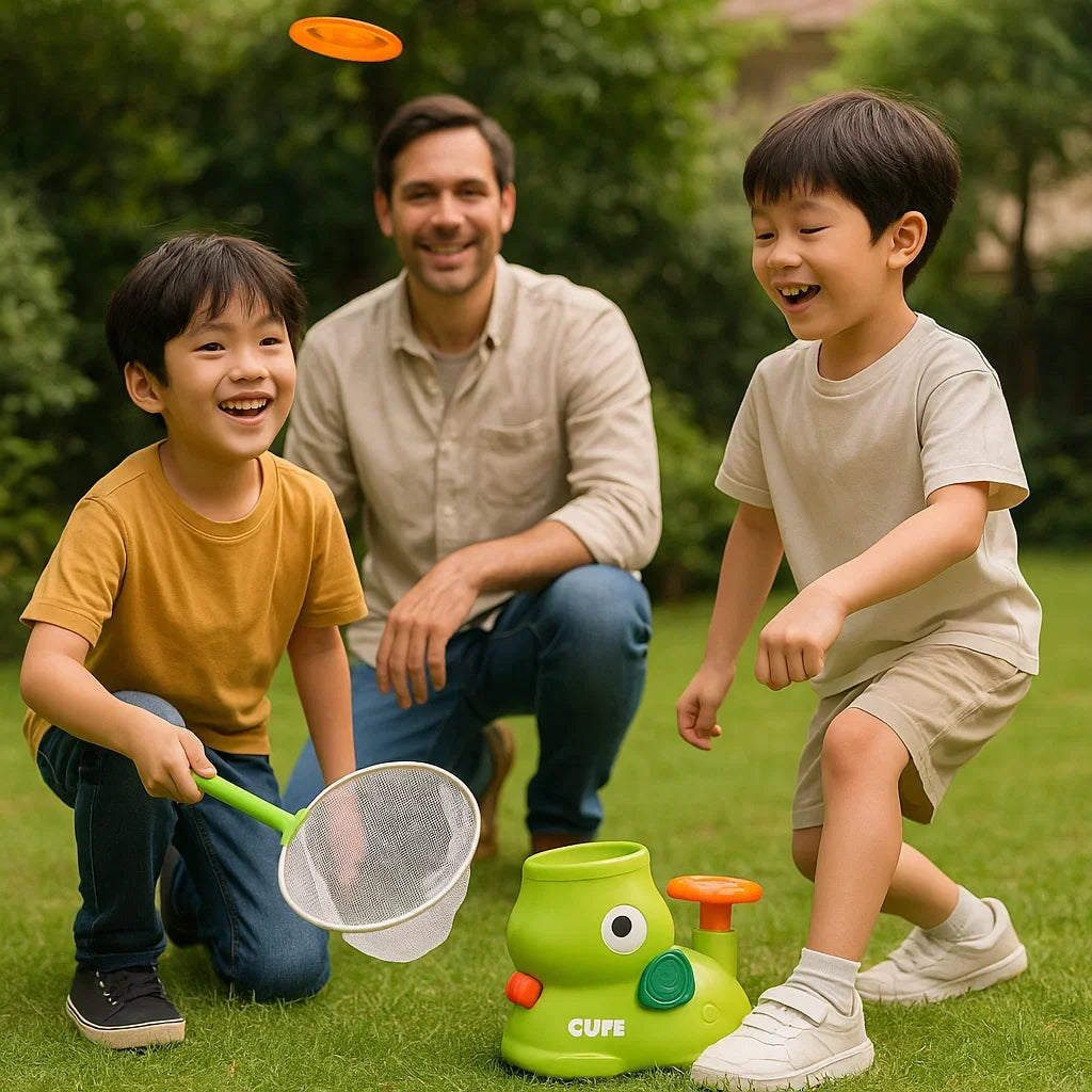 Kids Toy Frisbee Launcher Net Game Active