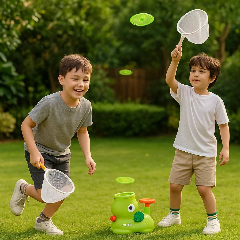 Kids Toy Frisbee Launcher Net Game Active
