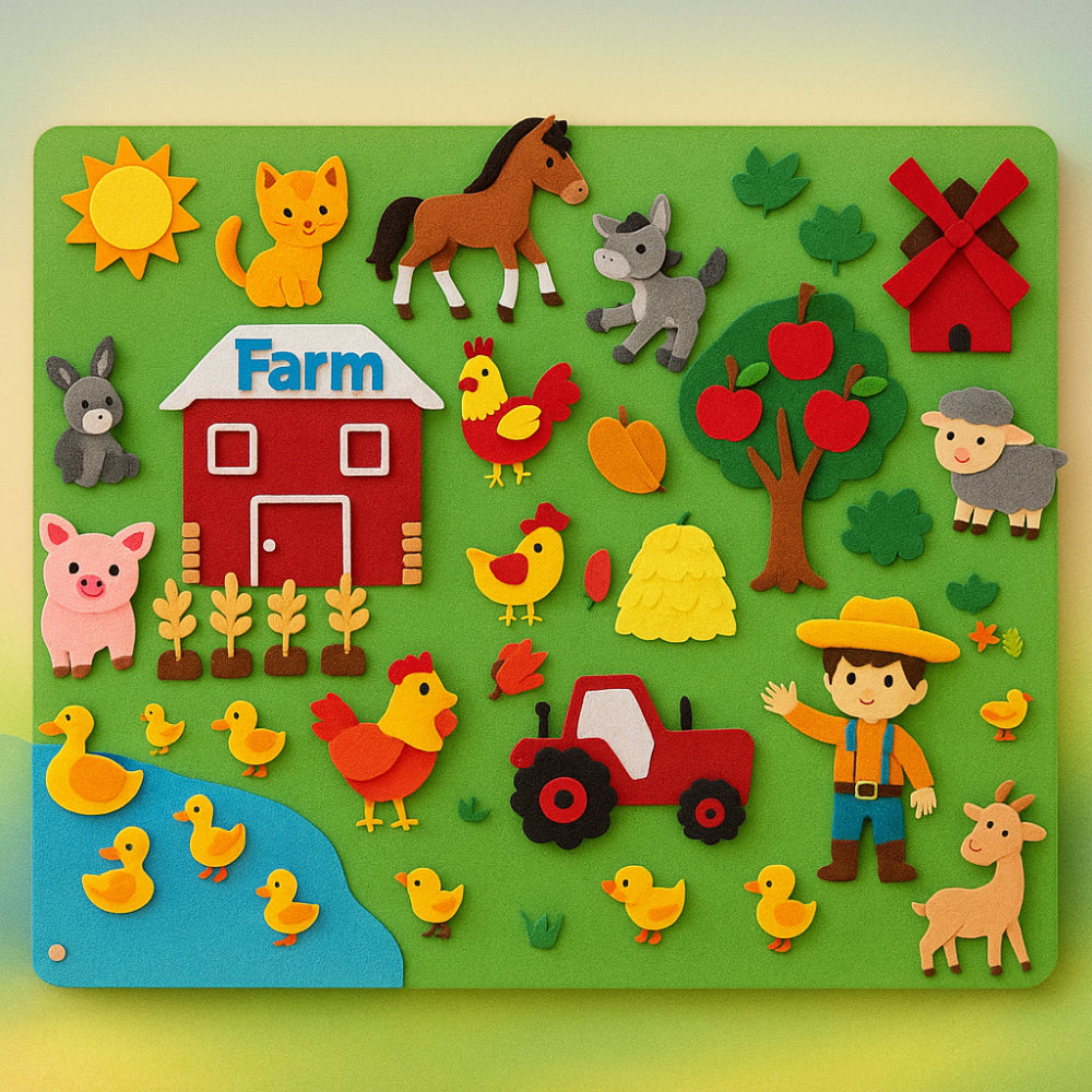 Wall Art Felt Board Interactive Kids