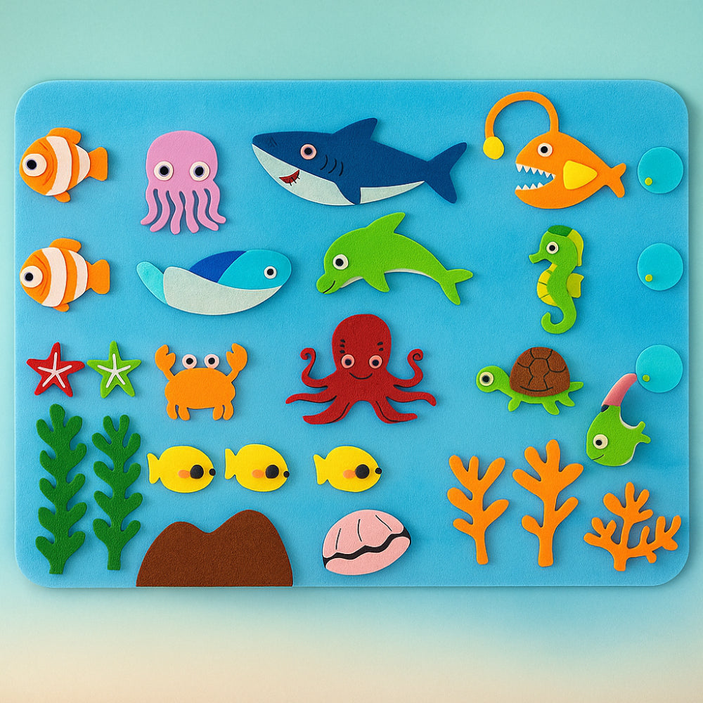 Wall Art Felt Board Interactive Kids