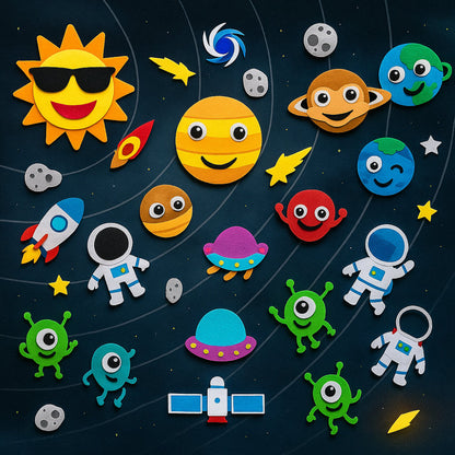 Wall Art Felt Board Interactive Kids