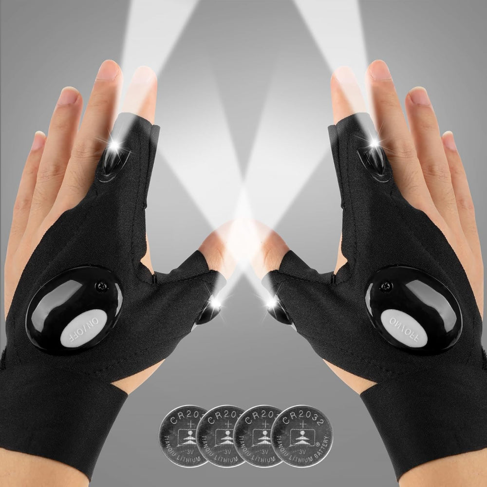 Flashlight Gloves LED Finger Light Work