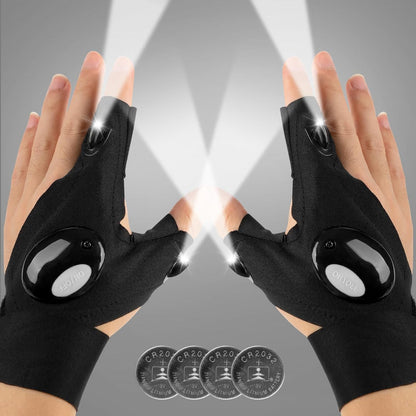 Flashlight Gloves LED Finger Light Work