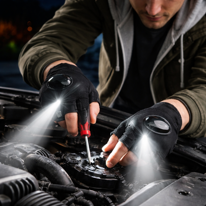 Flashlight Gloves LED Finger Light Work