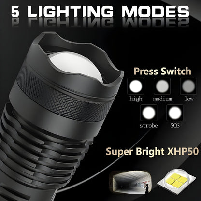 Flashlight LED Rechargeable Outdoor Handheld