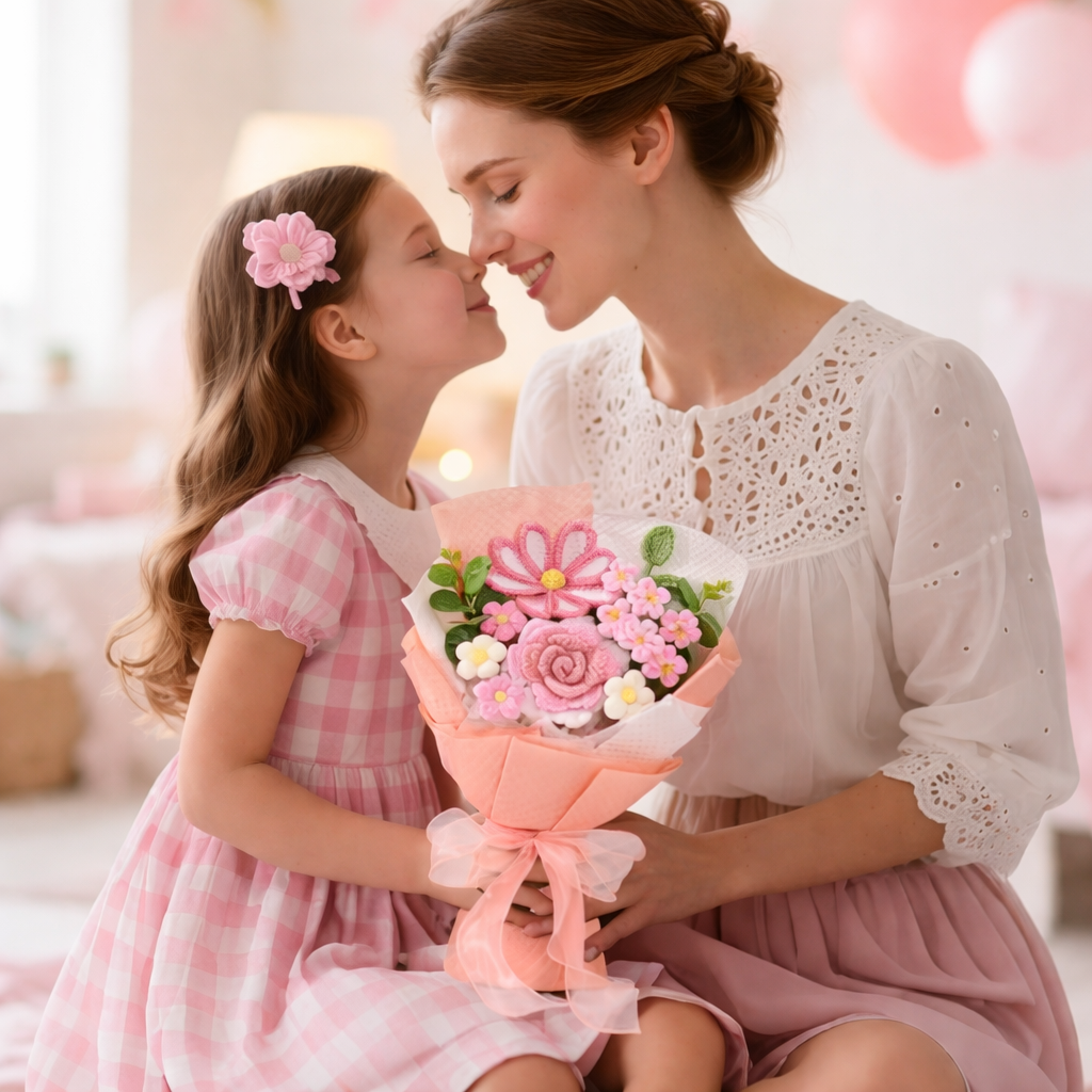 Flower Bouquet Mothers Day Gift Crochet