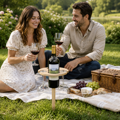 Foldable Wine Table Portable Picnic Outdoor