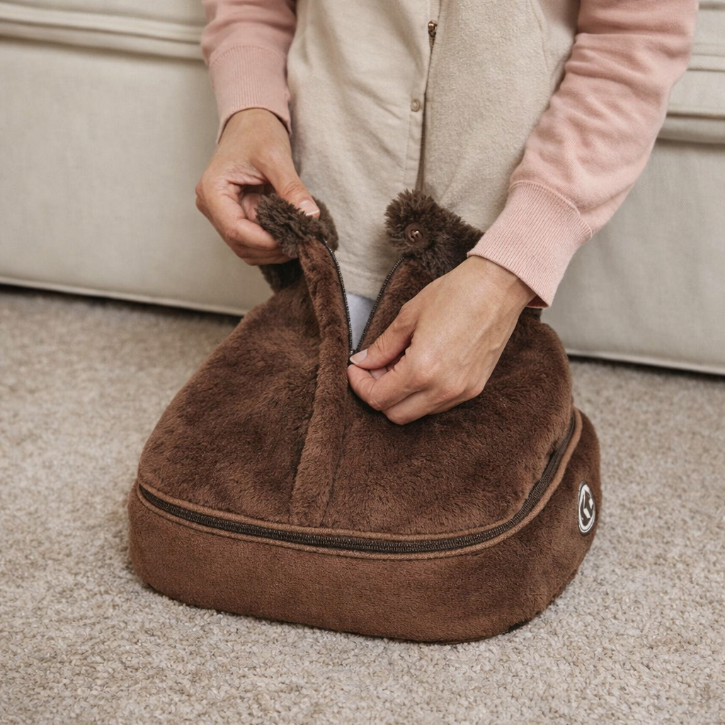 Foot Massager Heated Plush Vibration