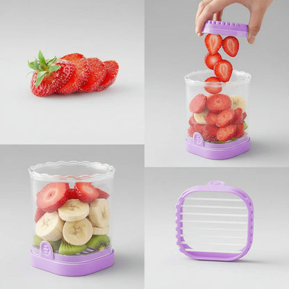 Fruit Slicer 8 Blades Easy Use Strawberry