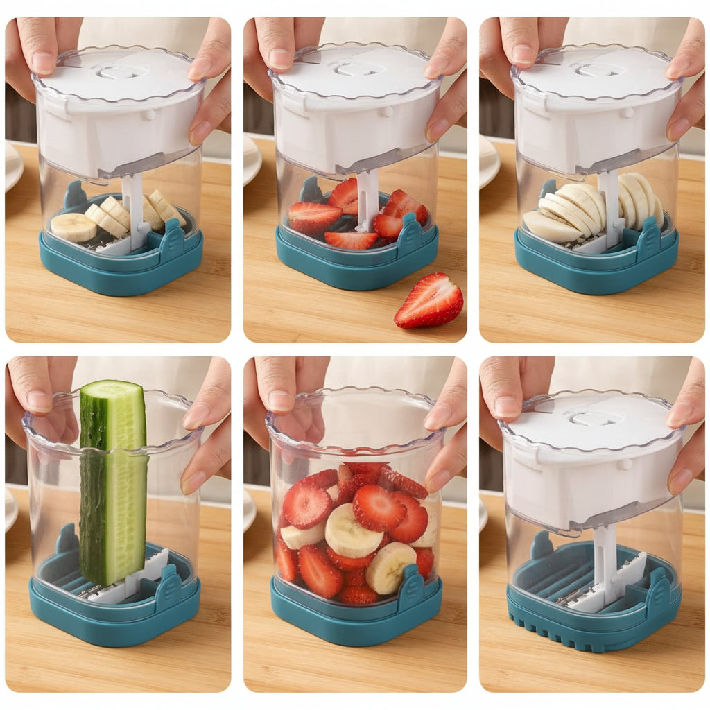 Fruit Slicer 8 Blades Easy Use Strawberry