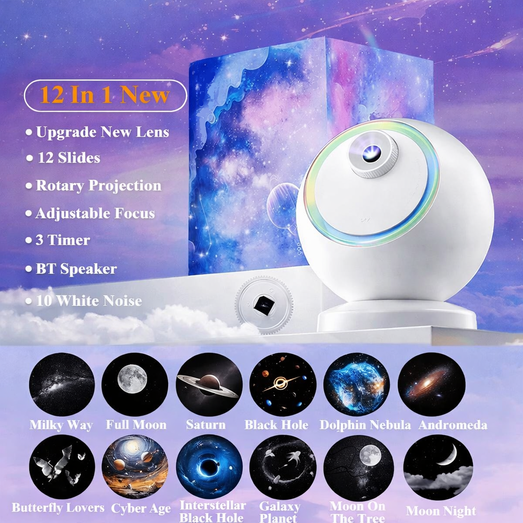 Star Projector Bluetooth Galaxy Night Light