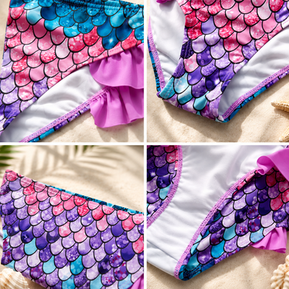 Girls Swimsuit Kids Bikini Ruffle Two Piece