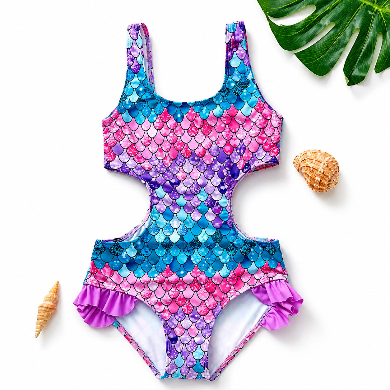 Girls Swimsuit Kids Bikini Ruffle Two Piece