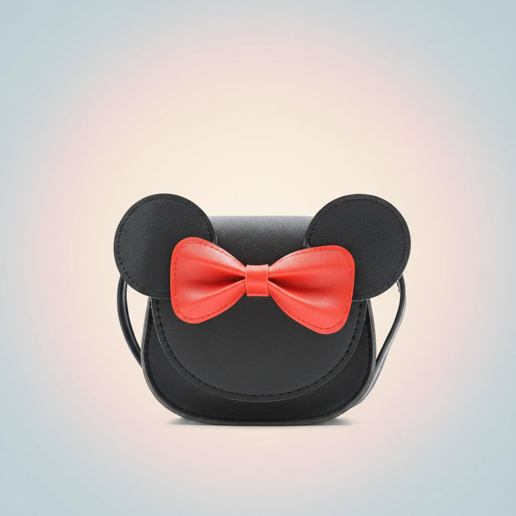 Girls Purse Cute Mouse Crossbody Bag Bow