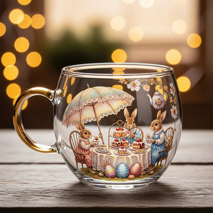Christmas Glass Mug Winter Motifs Festive