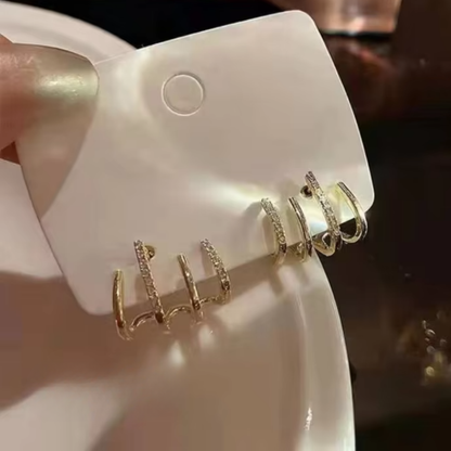 Earrings Mothers Day Gift Gold Hoop Layered