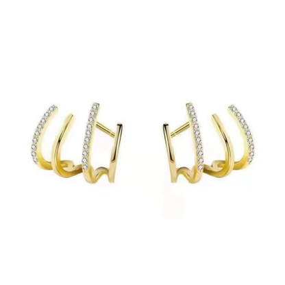 Earrings Mothers Day Gift Gold Hoop Layered