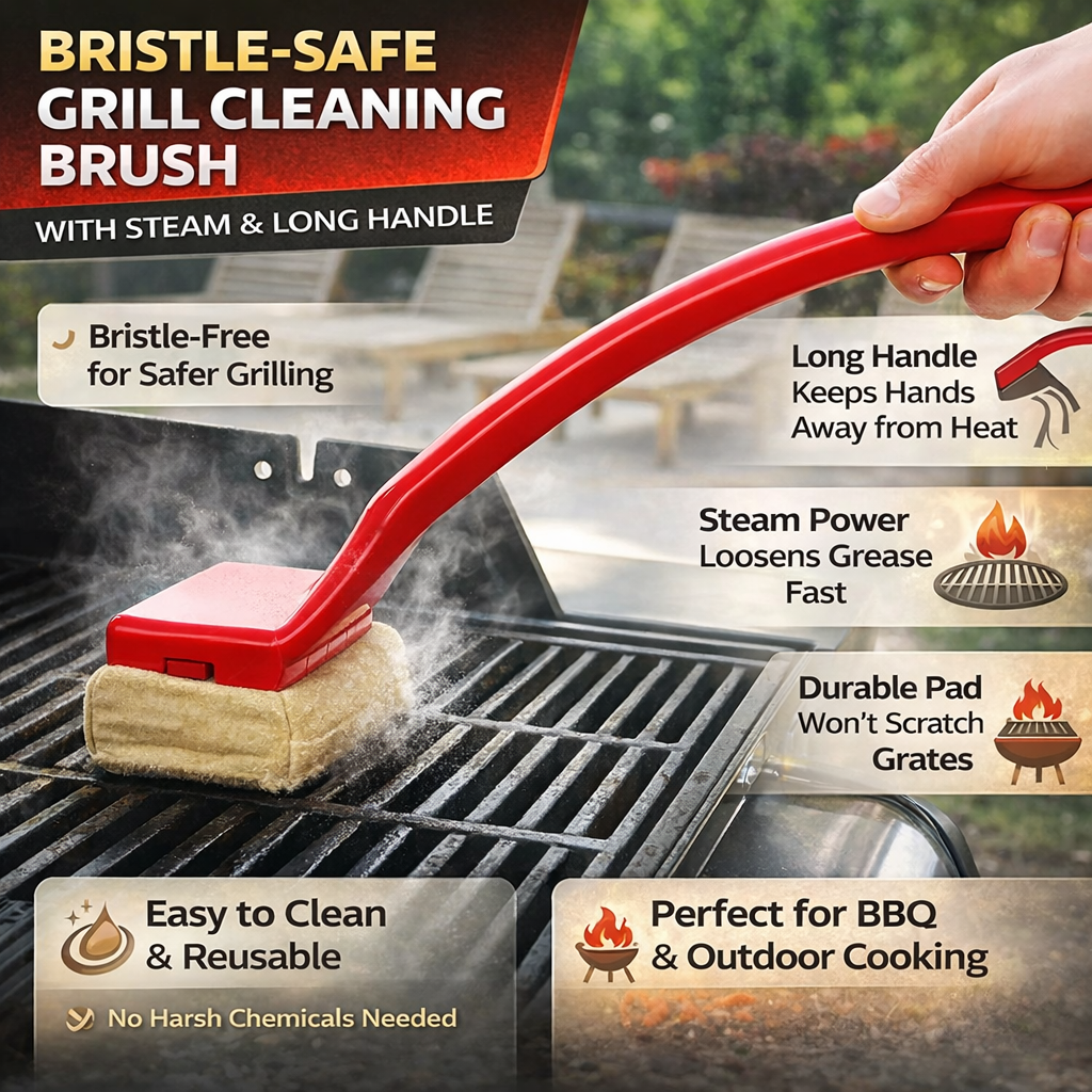 Grill Cleaning Brush Steam Scrubber Bristle