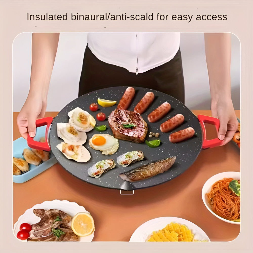 Grill Pan Cast Iron Smokeless Indoor Cooking