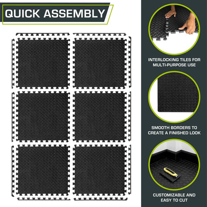 Gym Floor Mats Interlocking EVA Foam