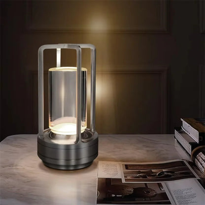 Table Lamp Modern Metal Cylinder LED Light