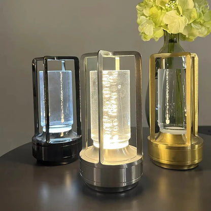 Table Lamp Modern Metal Cylinder LED Light