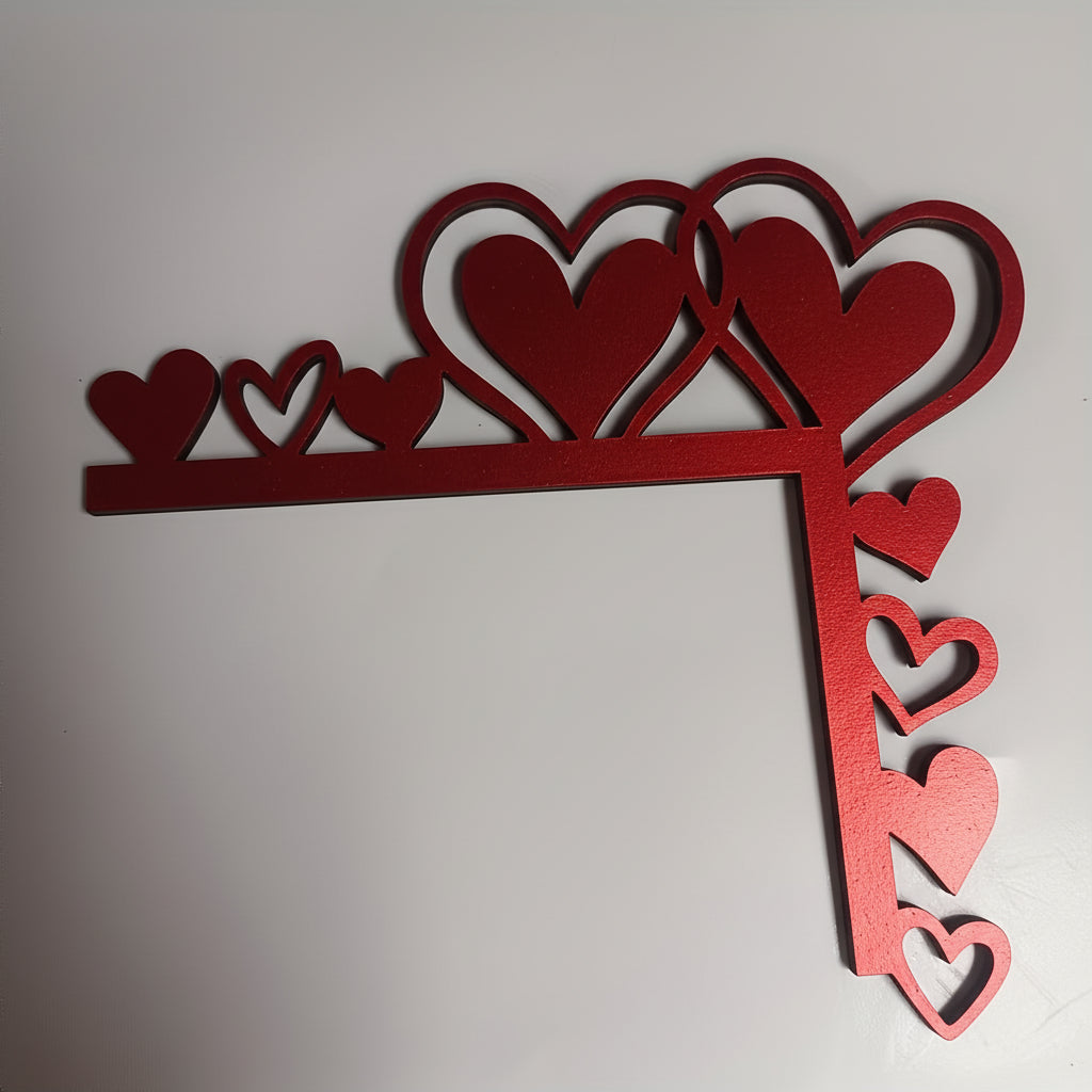 Wall Art Heart Frame Mirror Sticker Acrylic