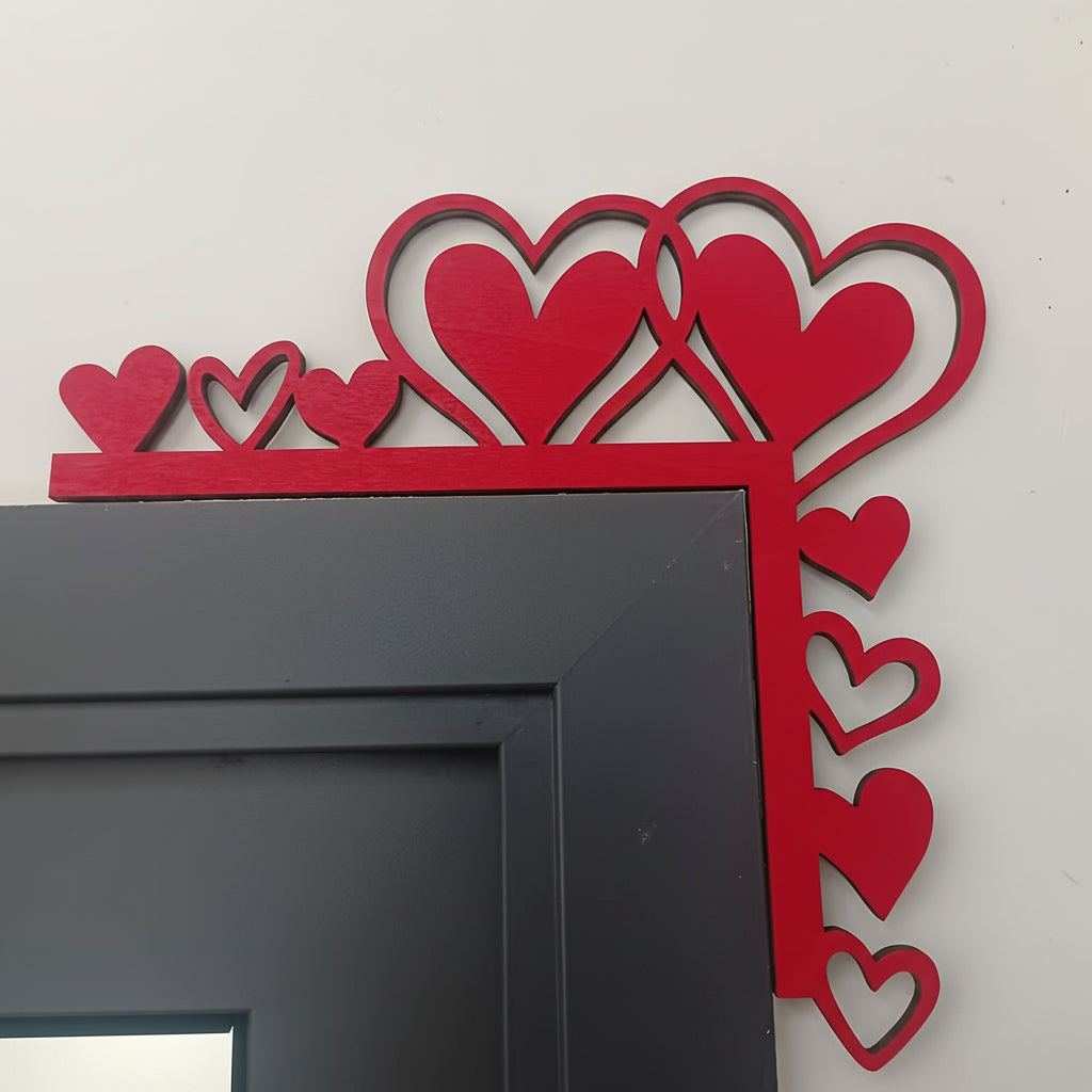 Wall Art Heart Frame Mirror Sticker Acrylic