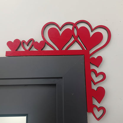 Wall Art Heart Frame Mirror Sticker Acrylic