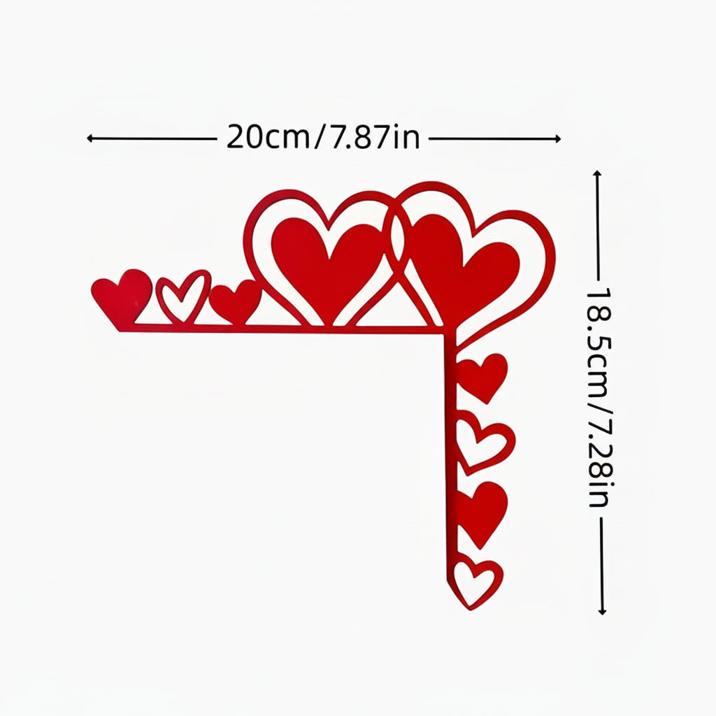 Wall Art Heart Frame Mirror Sticker Acrylic