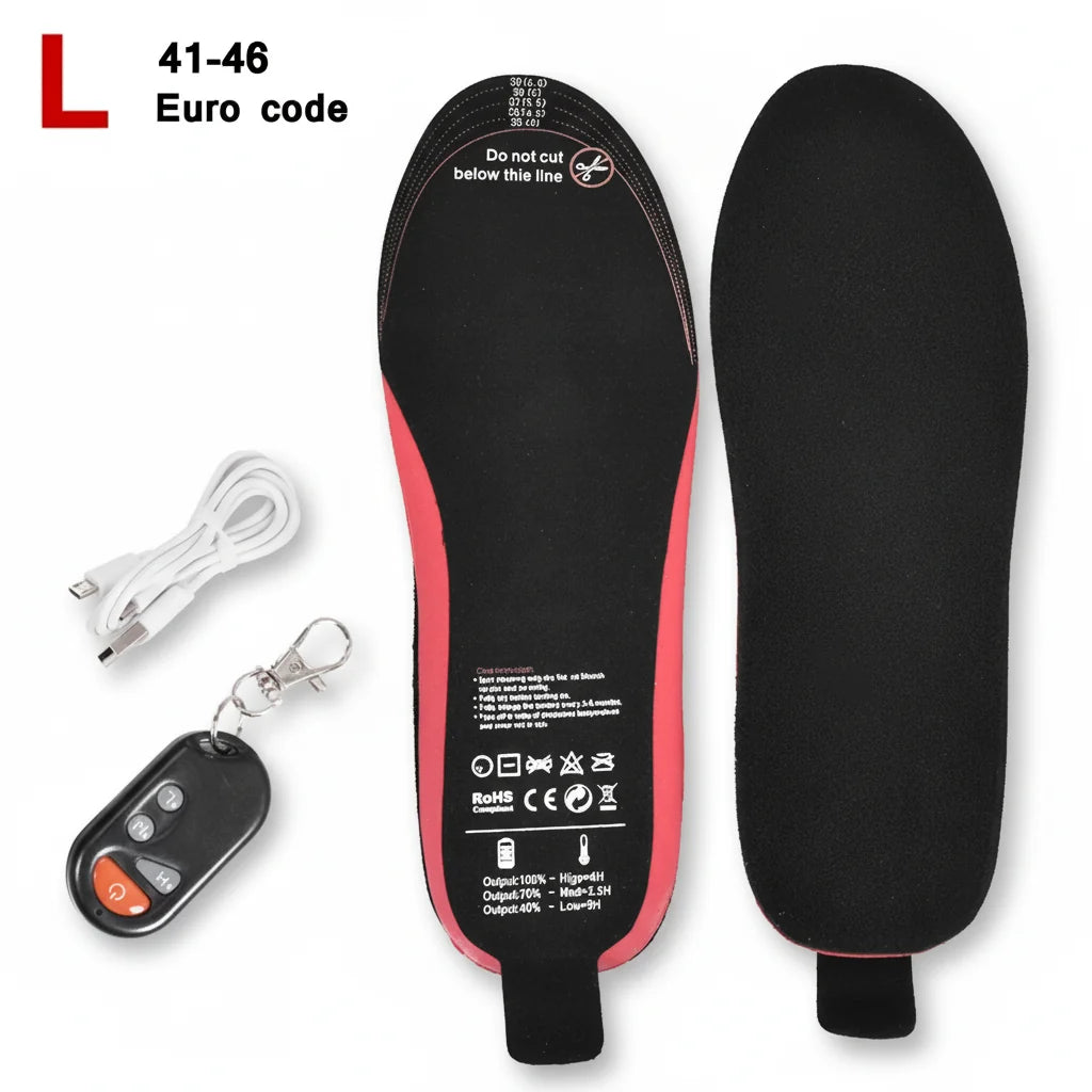 Heated Insoles Rechargeable Wireless Remote
