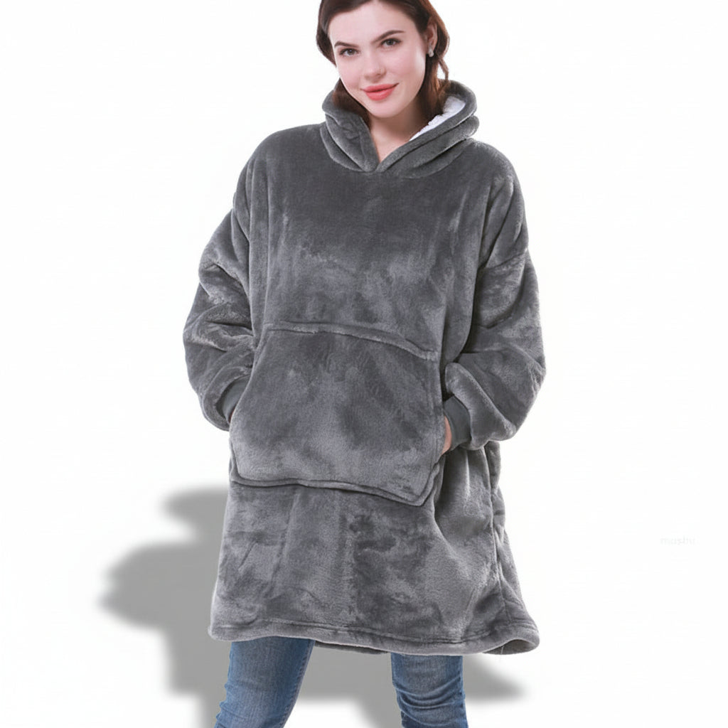 Wearable Cozy Blanket Hooded Thick Warm