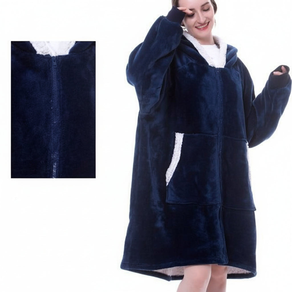 Wearable Cozy Blanket Hooded Thick Warm