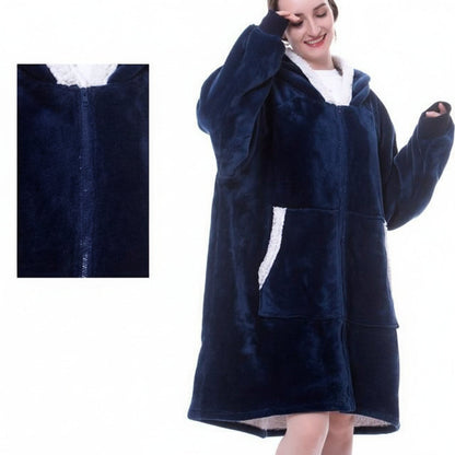 Wearable Cozy Blanket Hooded Thick Warm