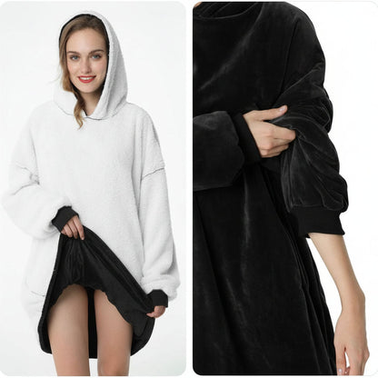 Wearable Cozy Blanket Hooded Thick Warm