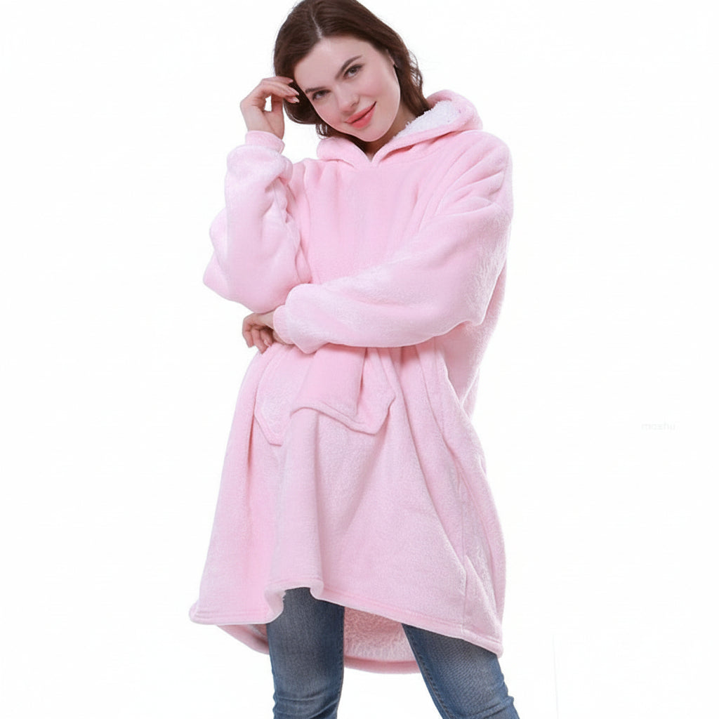 Wearable Cozy Blanket Hooded Thick Warm
