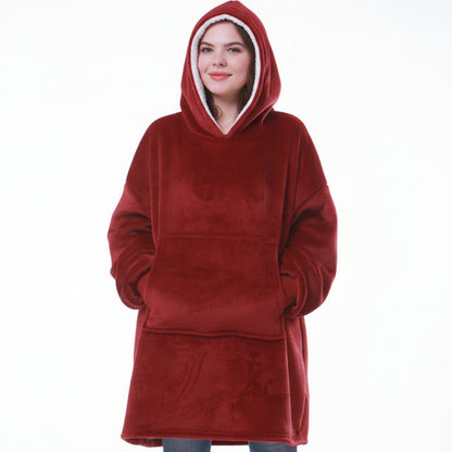 Wearable Cozy Blanket Hooded Thick Warm