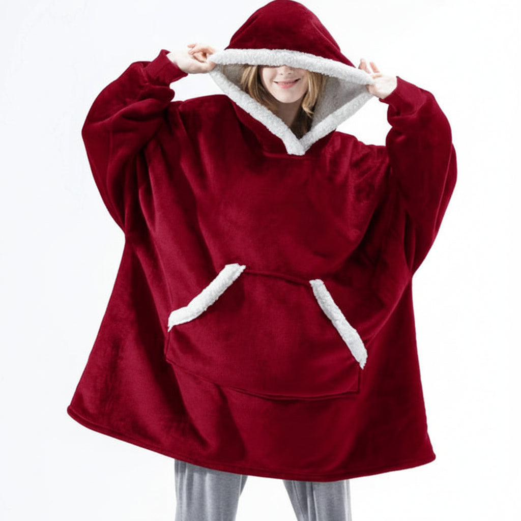 Wearable Cozy Blanket Hooded Thick Warm
