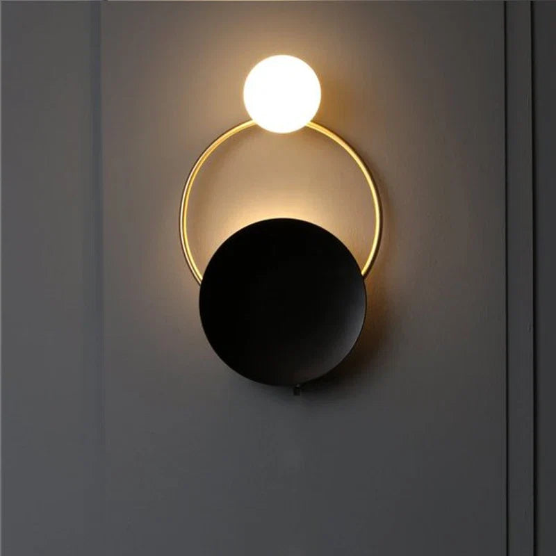 Designer Glass Wall Lamp Modern Round