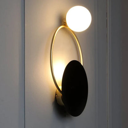 Designer Glass Wall Lamp Modern Round