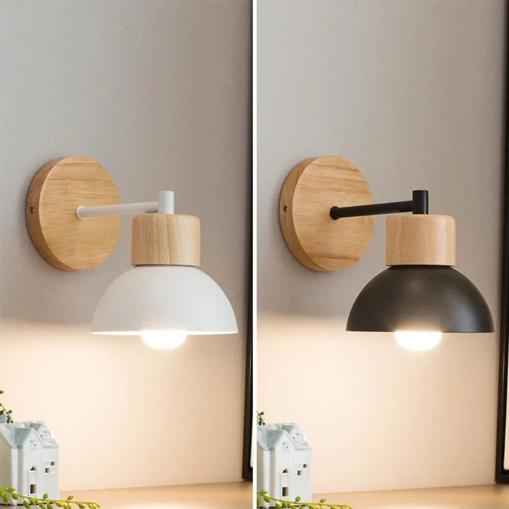 Wood & Metal Wall Lamp Modern Nordic